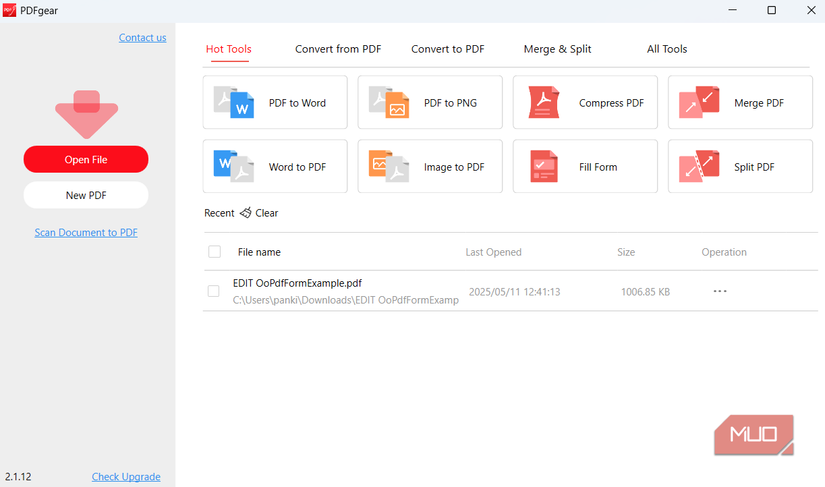 برنامه pdfgear در ویندوز