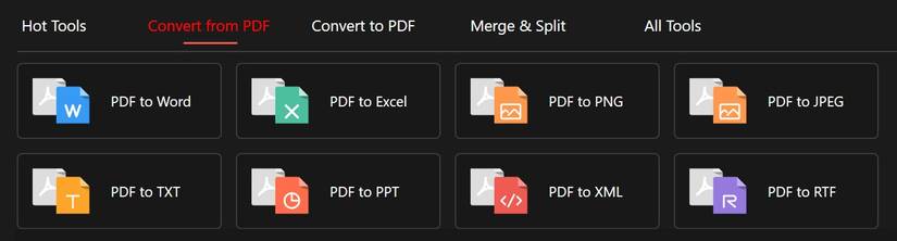 pdfgear: تبدیل از PDF