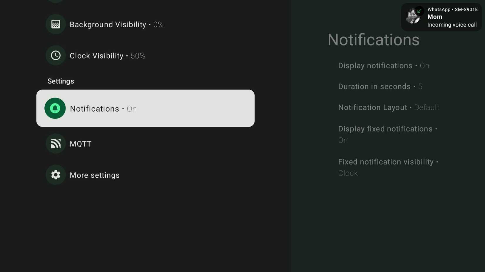 اعلان تماس WhatsApp در تلویزیون.