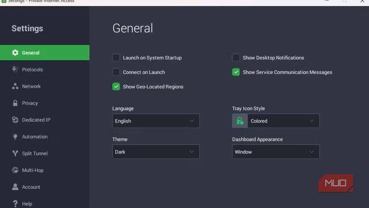 تنظیمات عمومی دسترسی به اینترنت خصوصی VPN