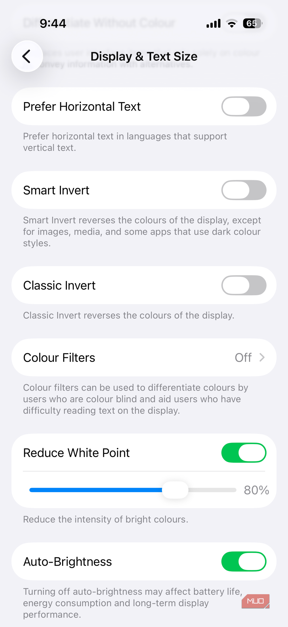 گزینه White Point را در آیفون کاهش دهید