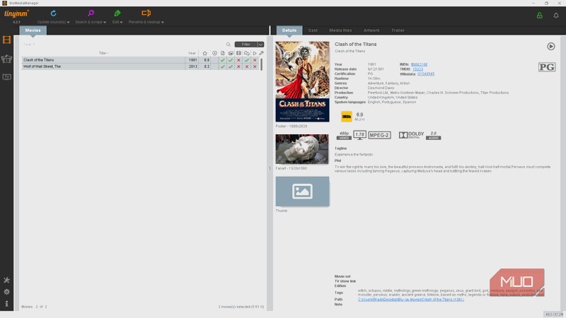 تغییر نام فایلهای ویدیویی با استفاده از ویژگی تغییر نام و پاکسازی TinyMediAmanager.