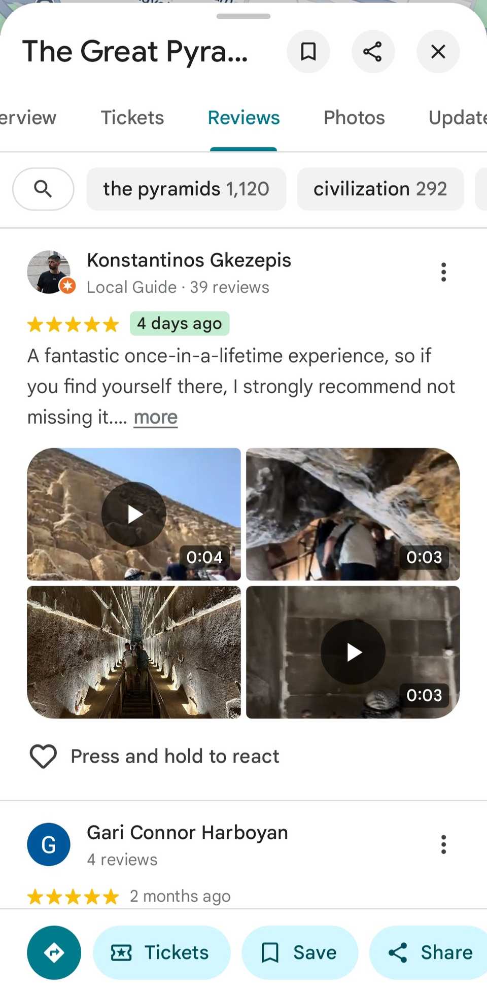 بررسی هرم های Giza در Google Maps.