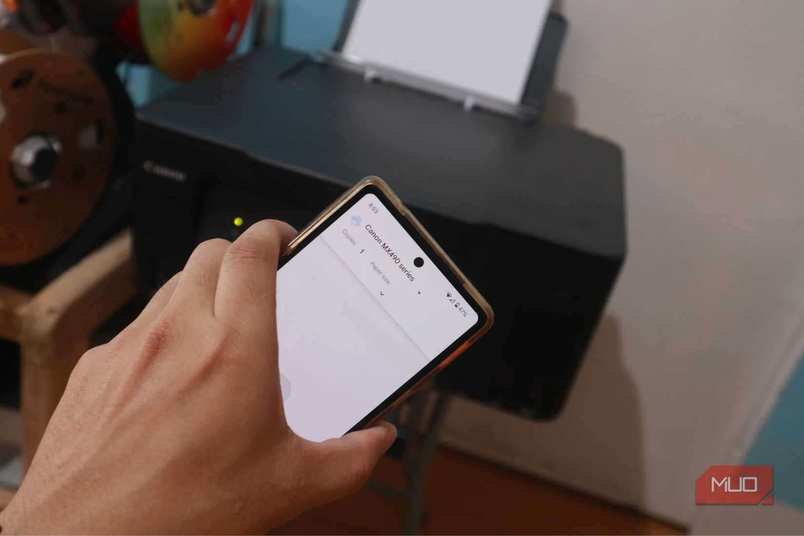 چاپگر متصل به تلفن هوشمند با استفاده از USB-C