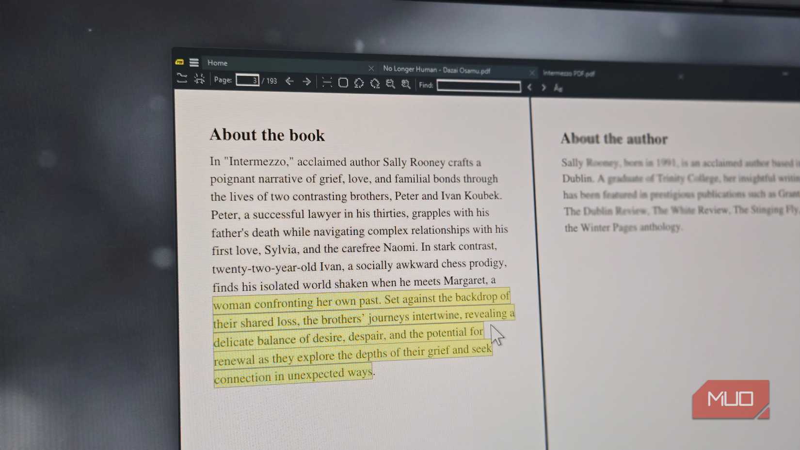 Sumatra PDF روی مانیتور باز می شود