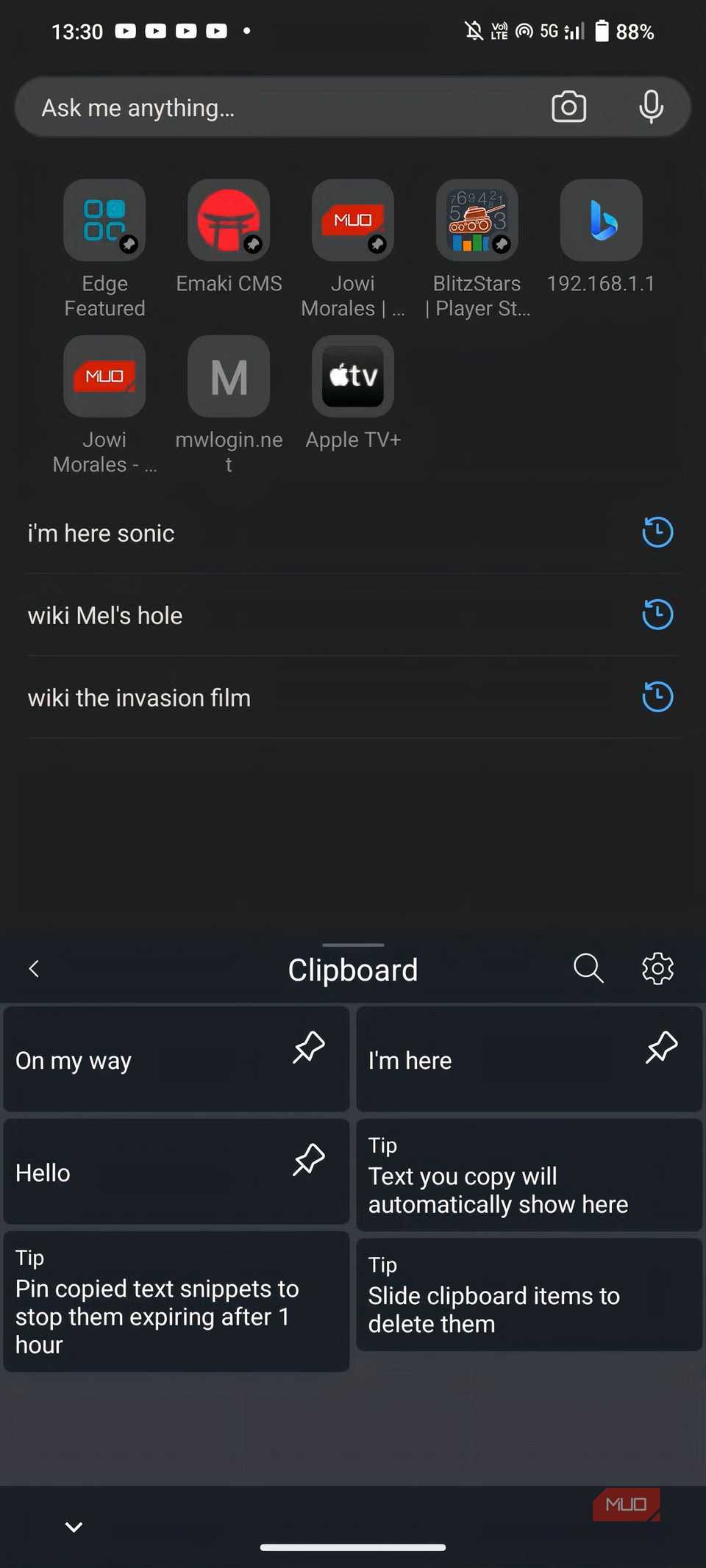 کلیپ بورد SwiftKey