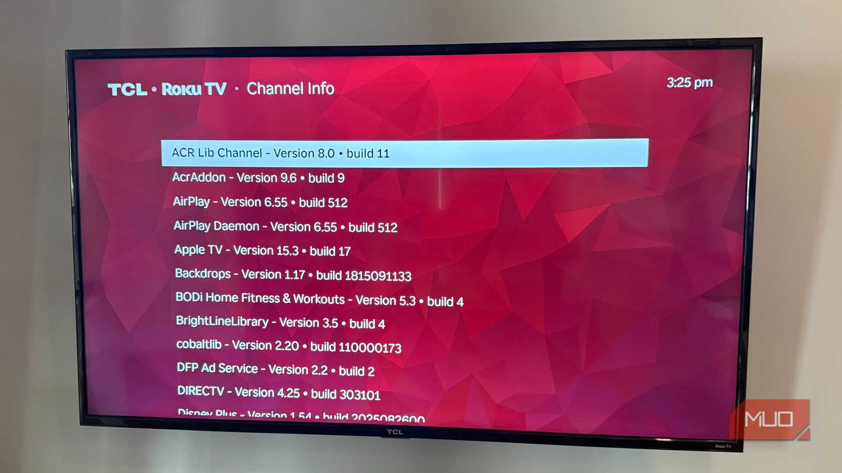 صفحه اطلاعات کانال تلویزیونی TCL Roku