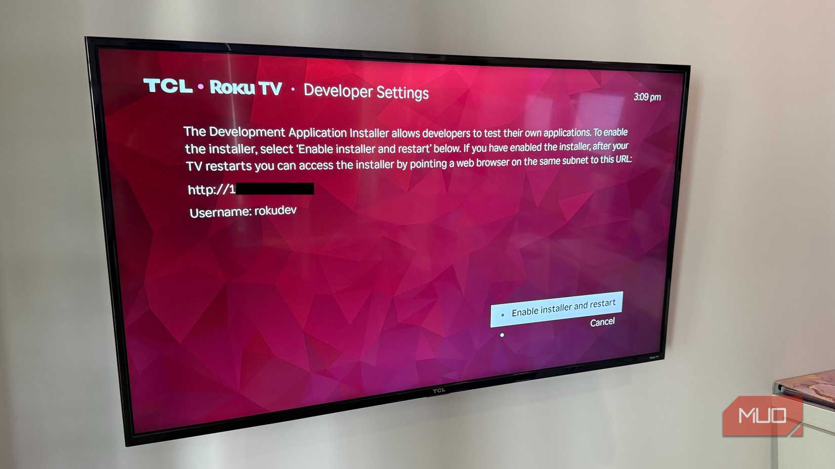 تنظیمات توسعه دهنده تلویزیون TCL Roku