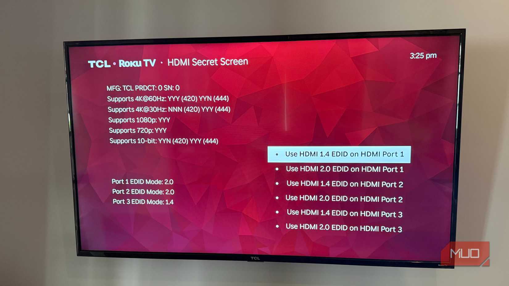 صفحه مخفی TCL Roku TV HDMI
