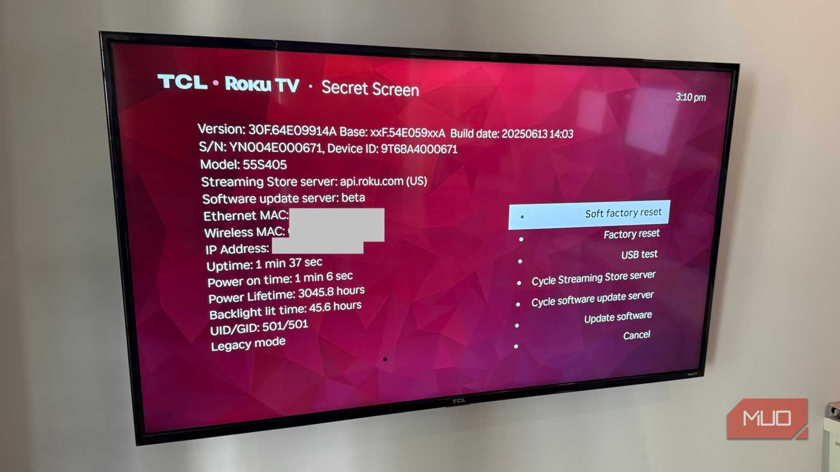 صفحه مخفی تلویزیون TCL Roku