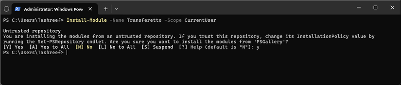 ماژول PowerShell