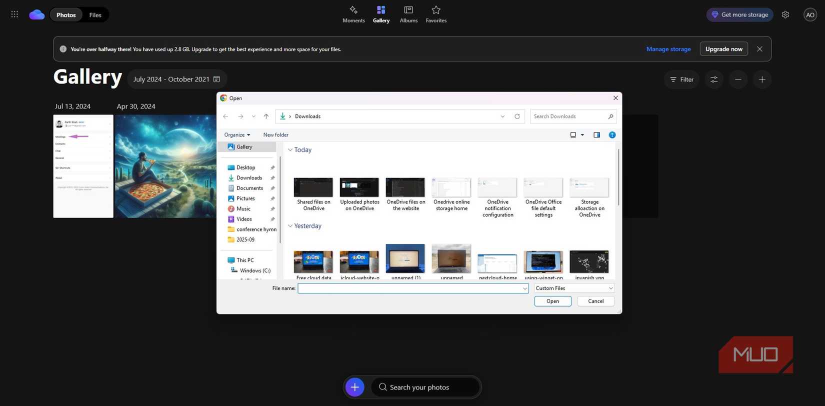 بارگذاری از دستگاه به OneDrive
