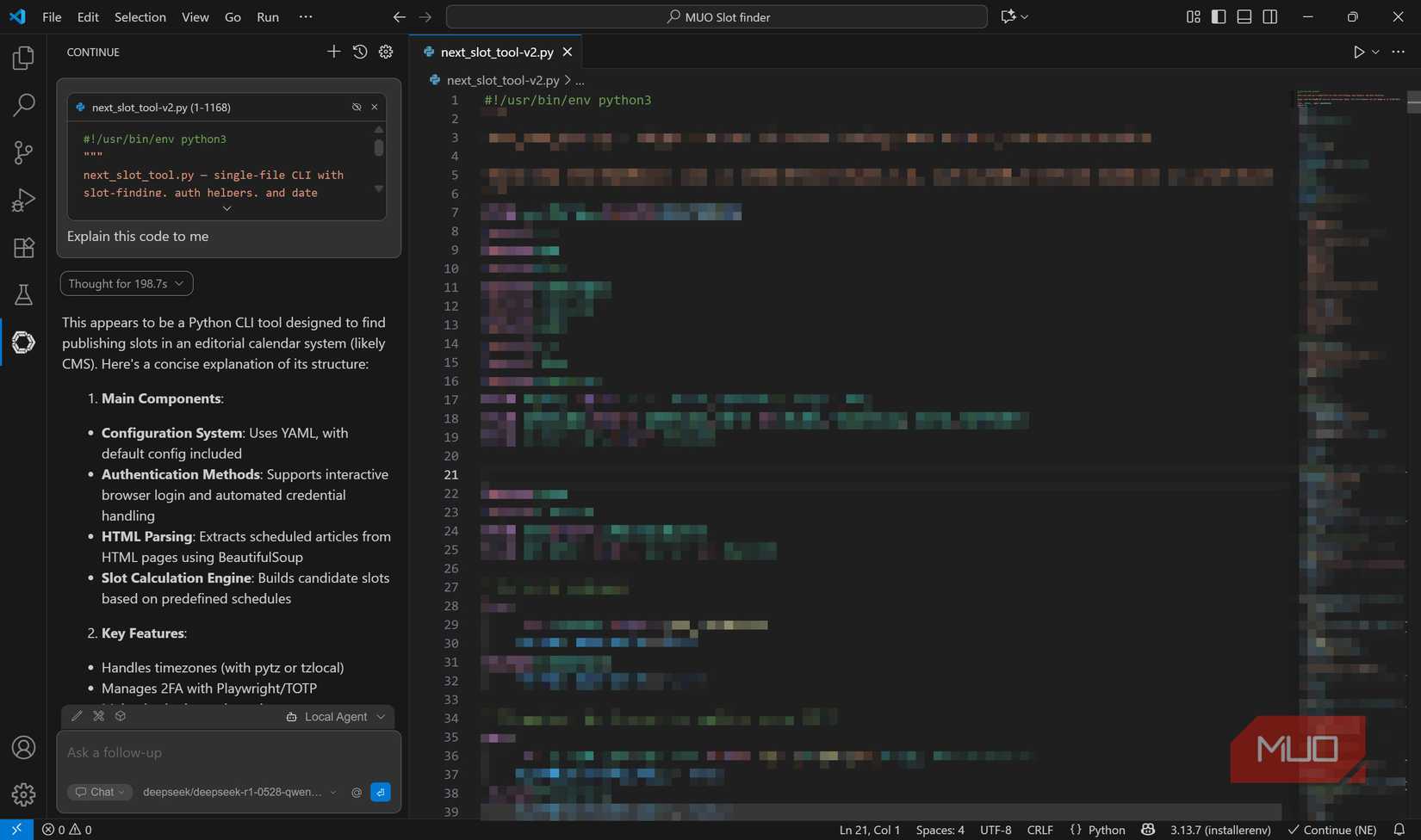 مدل AI محلی در VS Code اجرا می شود.