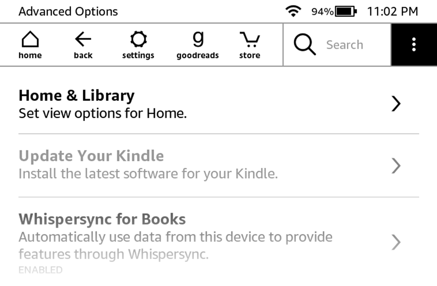 Whispersync برای کتاب در یک کاغذ سفید Kindle