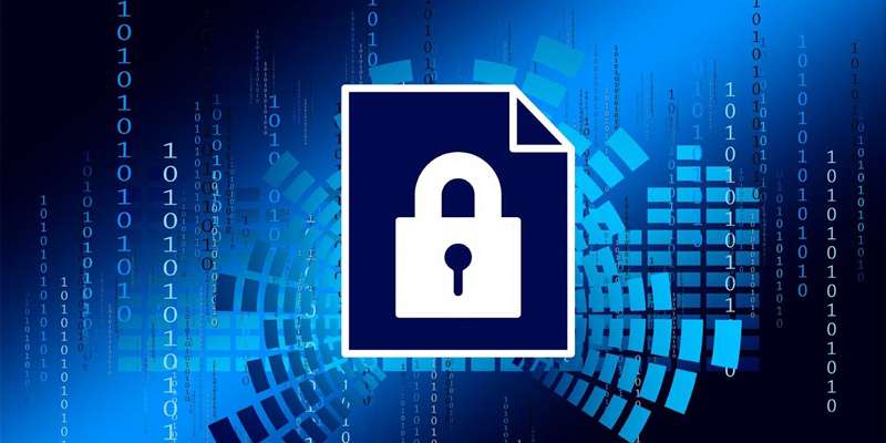 قفل روی صفحه‌ای با اعداد دودویی