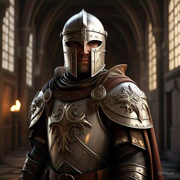 تصویری ساخته‌شده توسط هوش مصنوعی از یک شوالیه