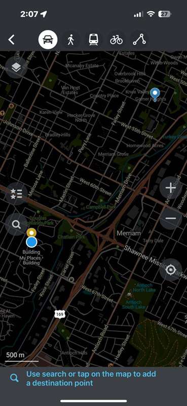 افزودن نقطه مقصد به Organic Maps