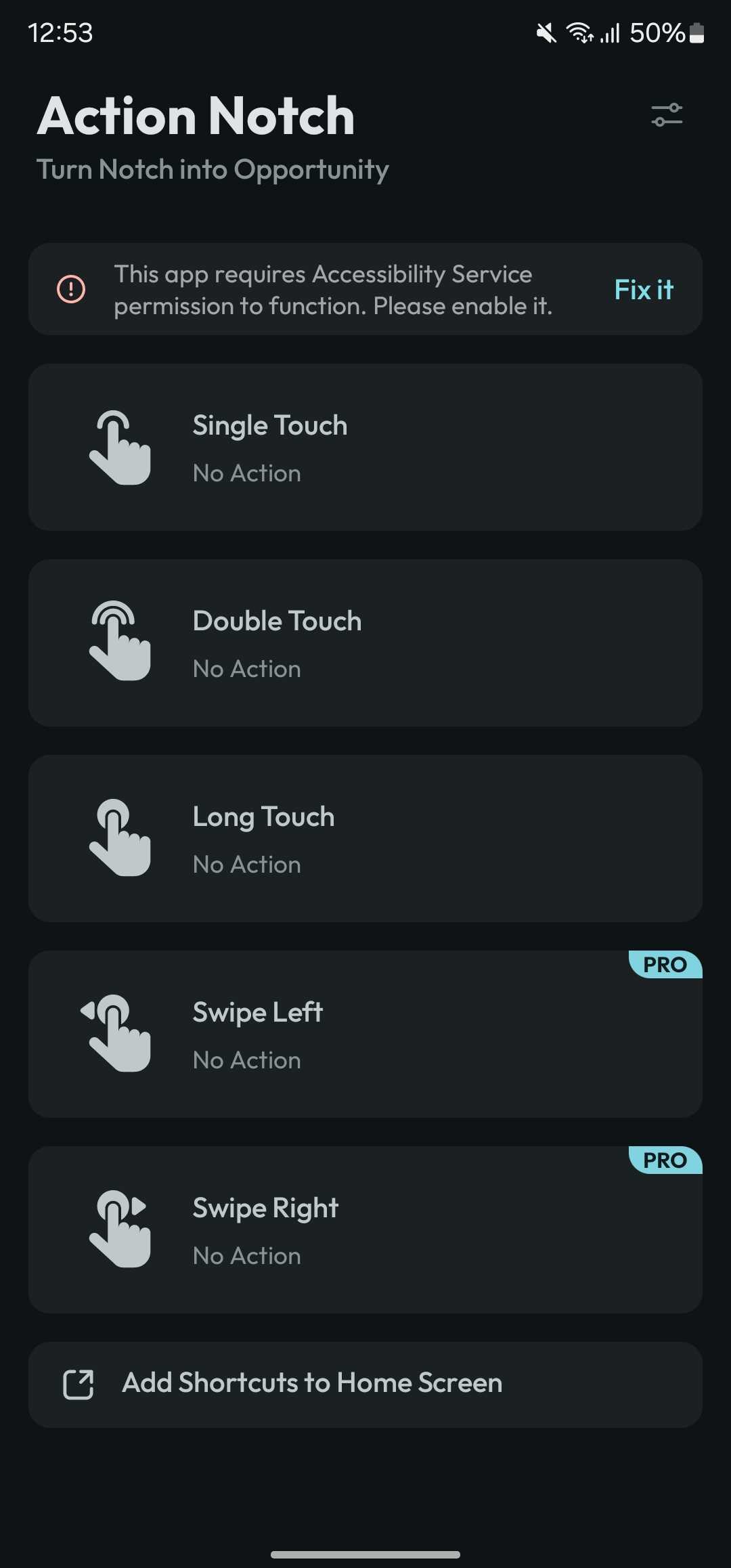 صفحهٔ اصلی Action Notch.