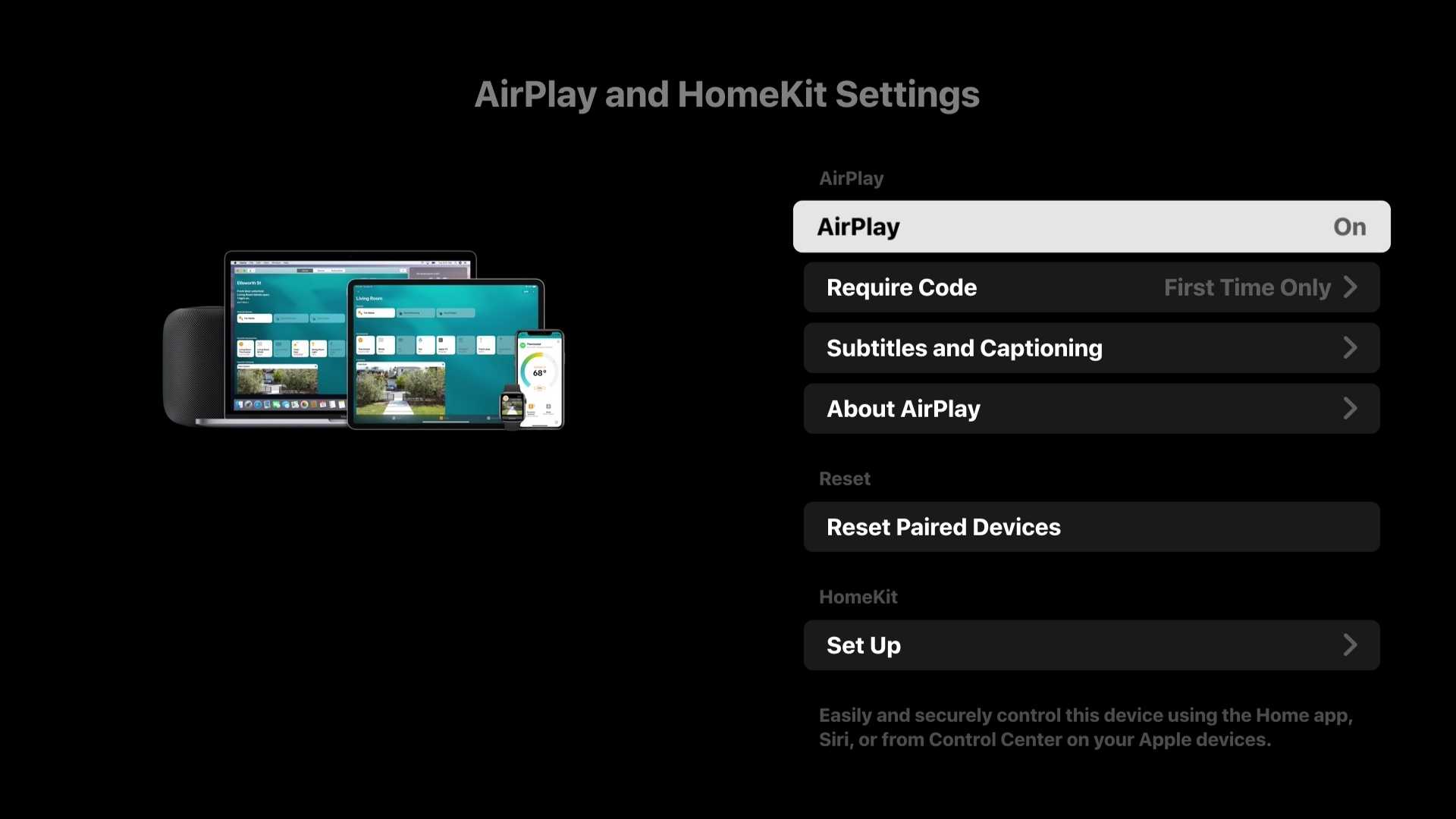 تنظیمات AirPlay در Google TV