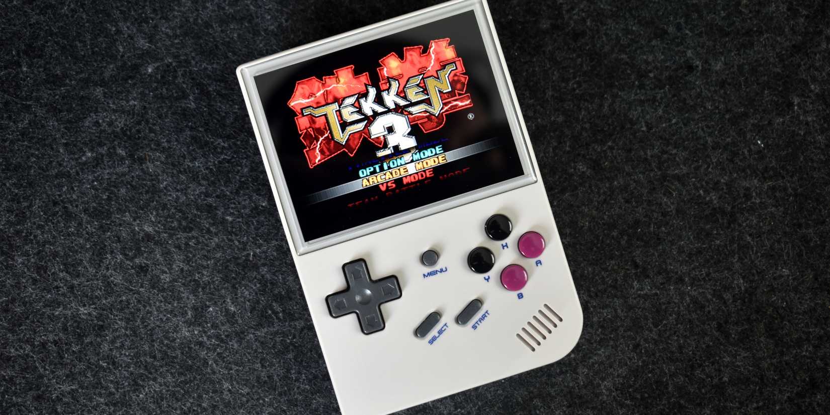 anbernic rg35xx از بالا به پایین نمای tekken 3 ps1 emulator-1