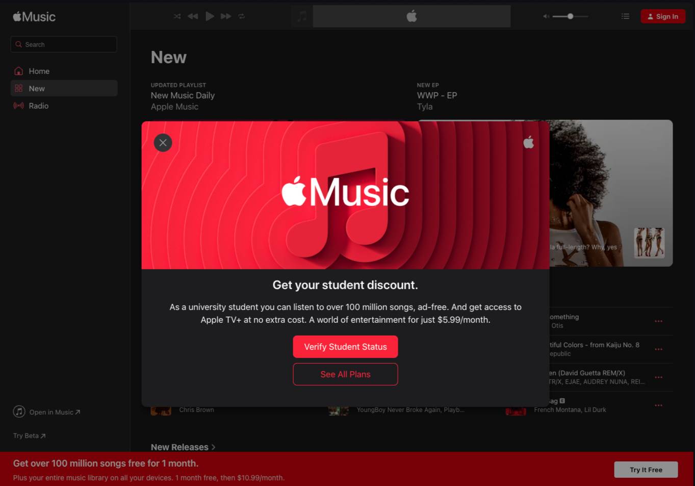 تخفیف دانشجویی Apple Music