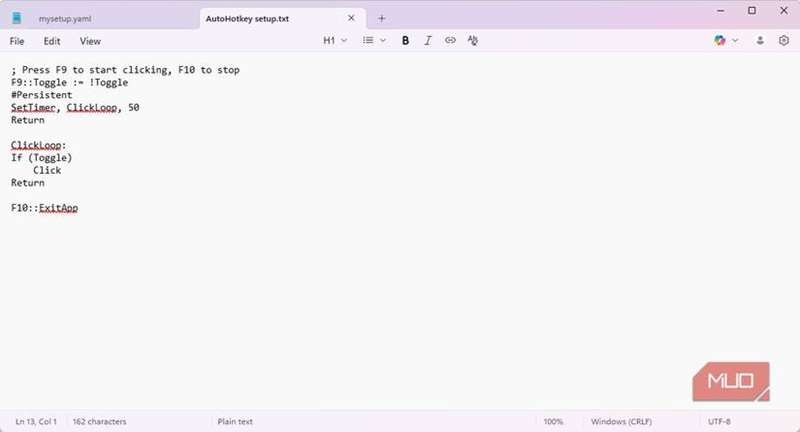 تنظیم Autohotkey برای ویندوز 11