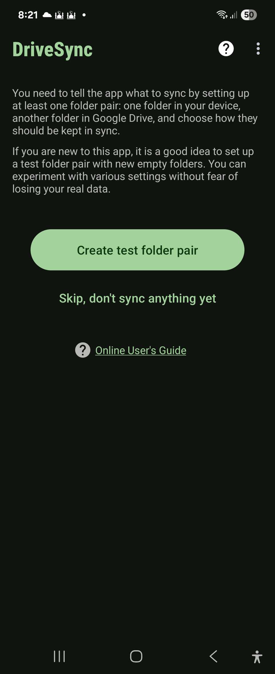 نصب AutoSync برای Google Drive