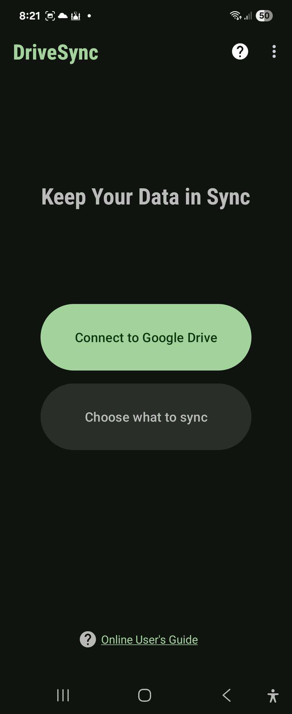 نصب AutoSync برای Google Drive