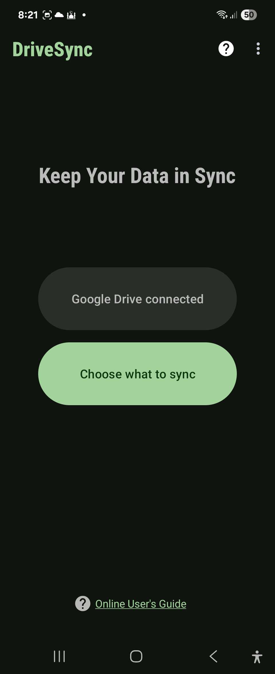 نصب AutoSync برای Google Drive