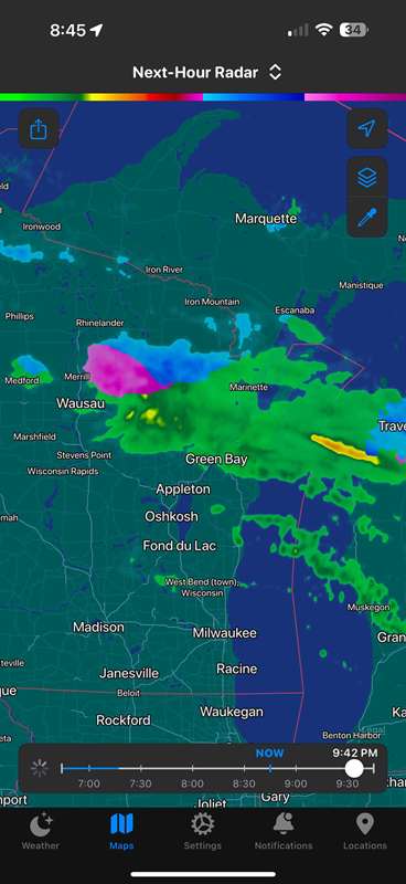 نقشه انیمیشن‌دار Carrot Weather