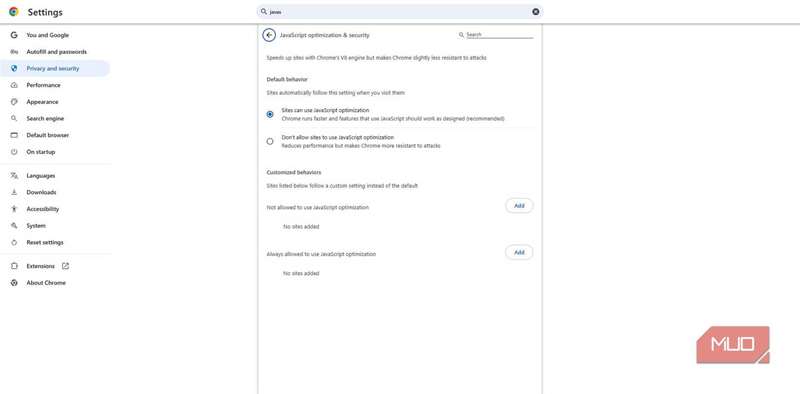 بهینه سازی جاوا اسکریپت Chrome