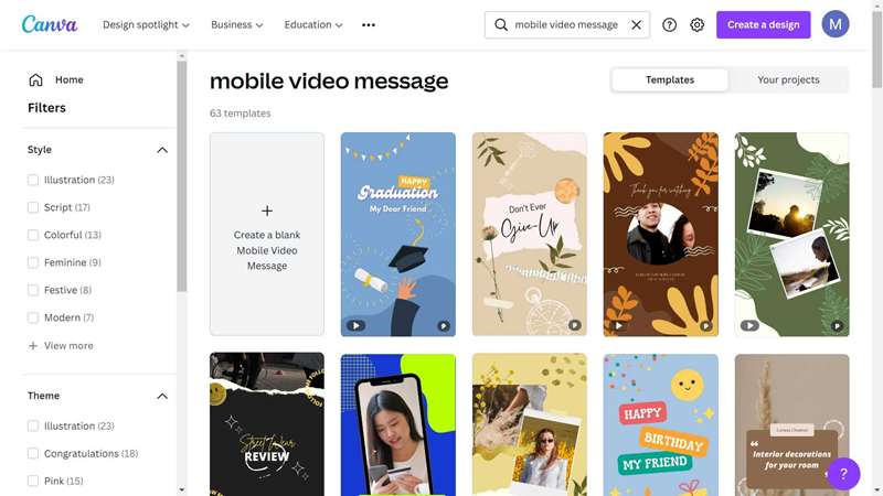 پیام ویدئویی تعاملی در Canva