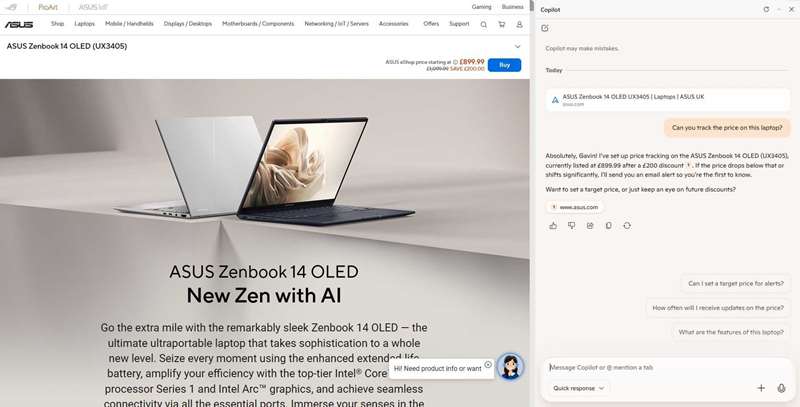 راه‌اندازی ردیابی قیمت در مرورگر Edge توسط Copilot
