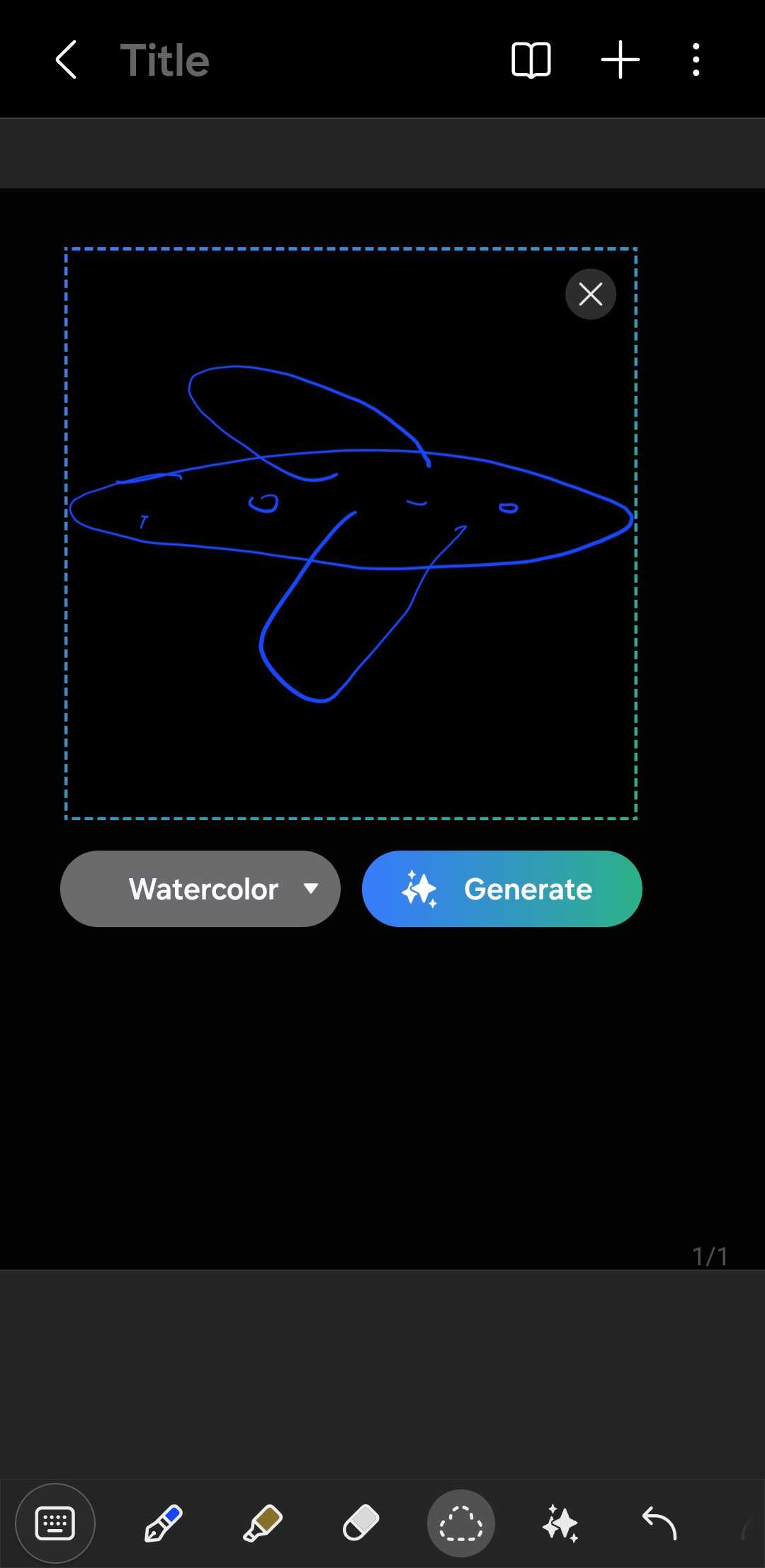 نقاشی در برنامه Samsung Notes