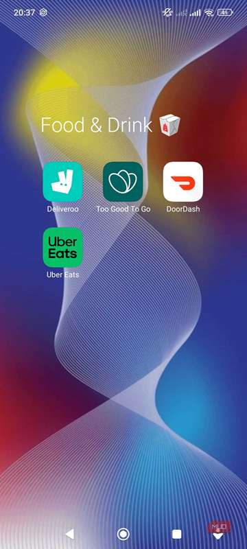 تصویر برنامه های تحویل غذا در تلفن Android.