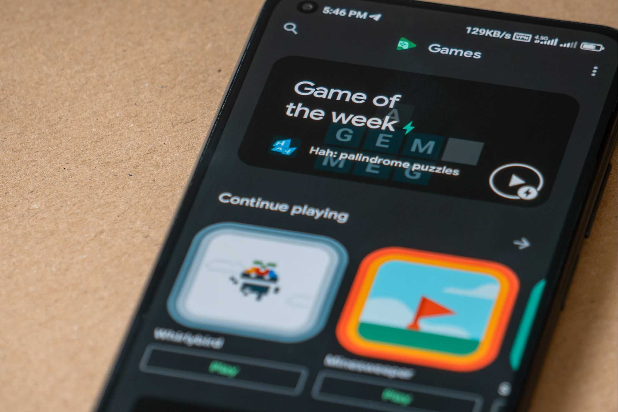 زبانه بازی هفته در Google Play Games