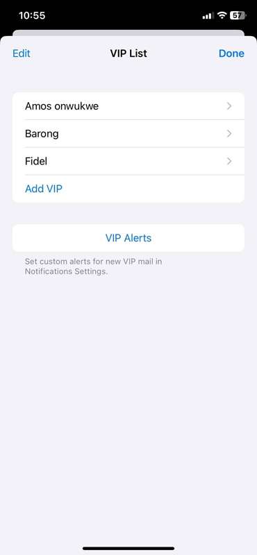 فهرست مخاطبان VIP در ایمیل اپل