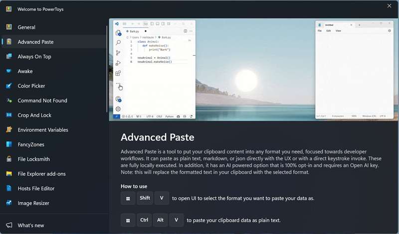 مشاهده تمام ابزارهای Microsoft PowerToys