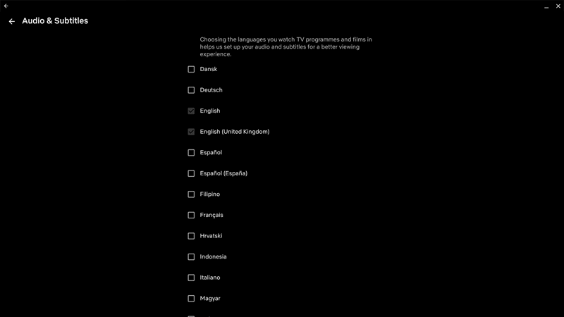 تغییر زبان ترجیحی در Netflix