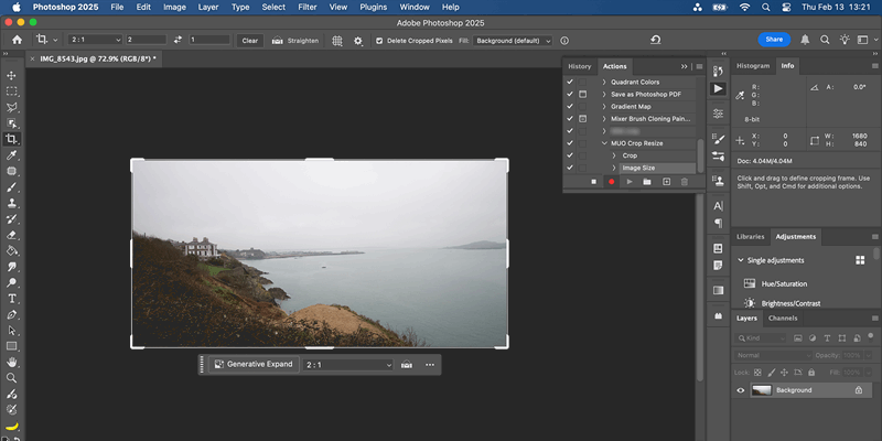 ضبط اکشن جدید فتوشاپ