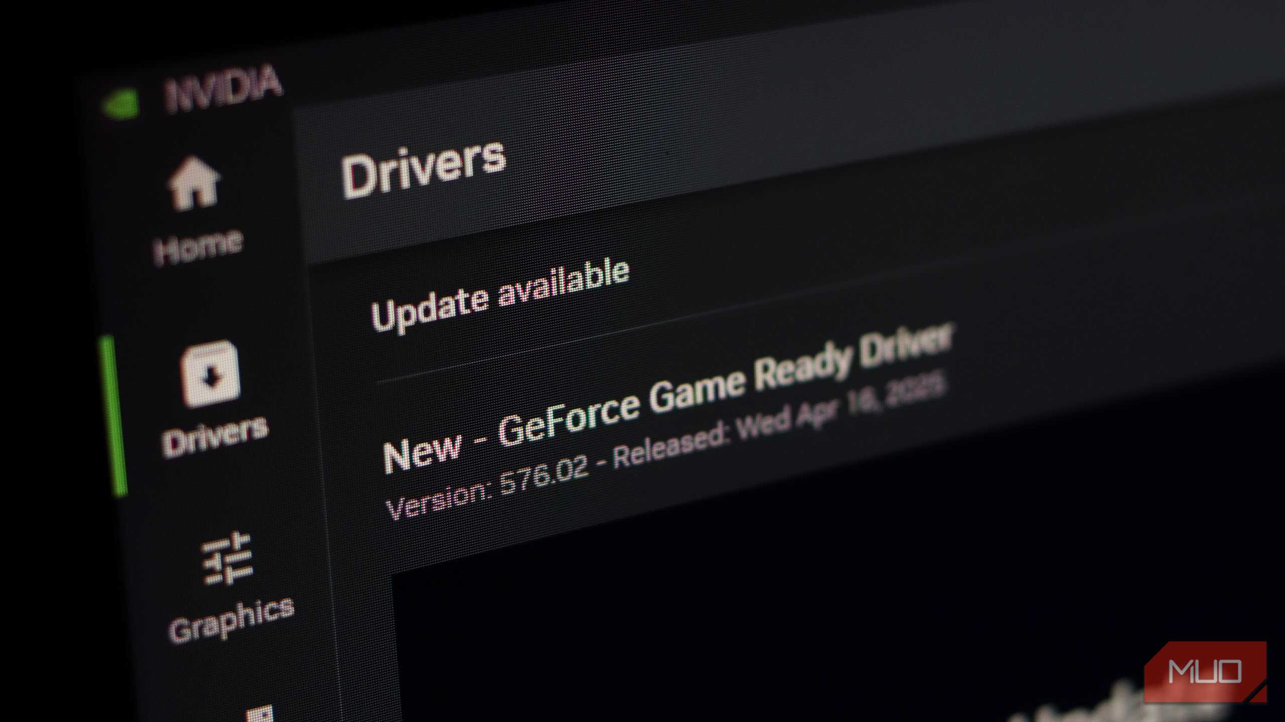 به‌روزرسانی درایور GPU Nvidia در برنامه Nvidia