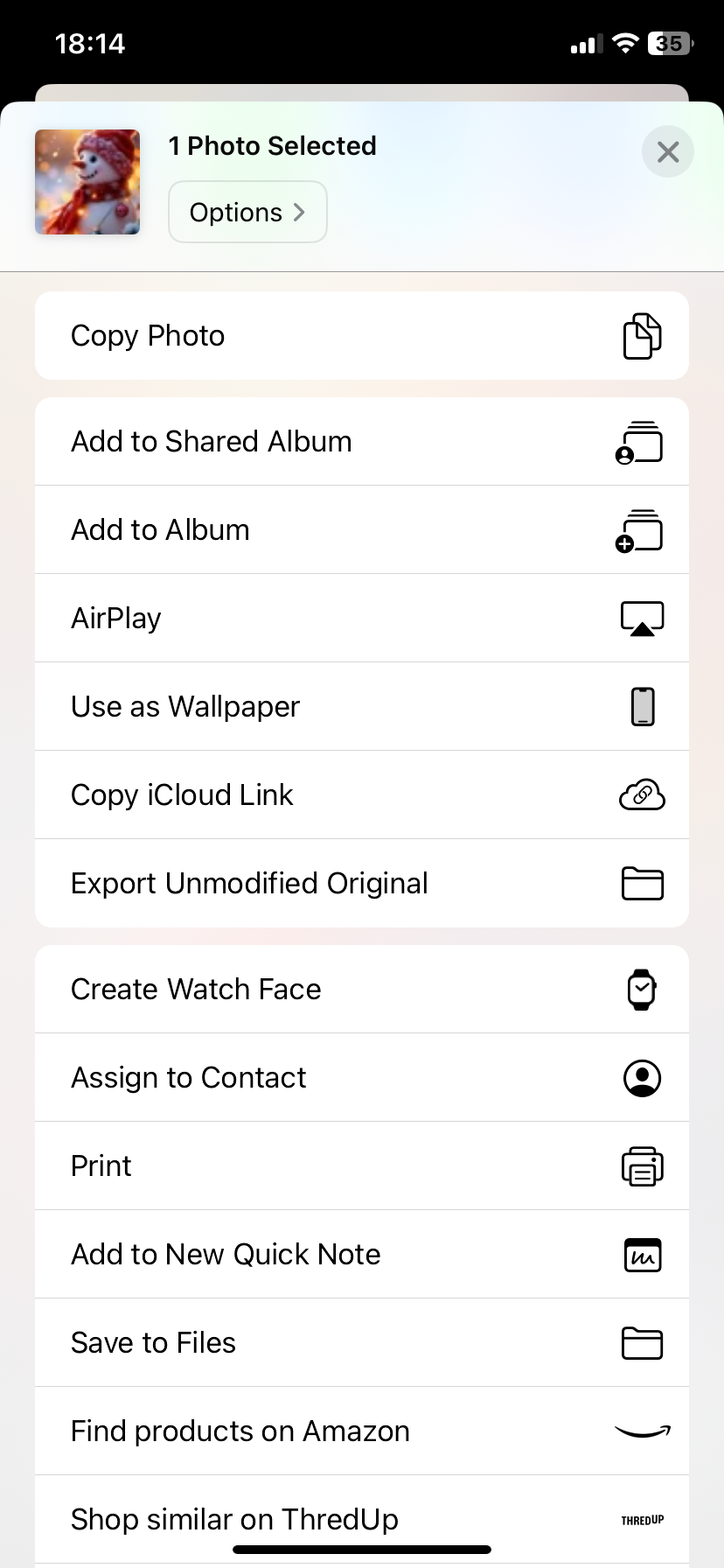 انتخاب استفاده از تصویر آیفون به‌عنوان پس‌زمینه