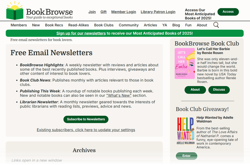 خبرنامه برای عاشقان کتاب