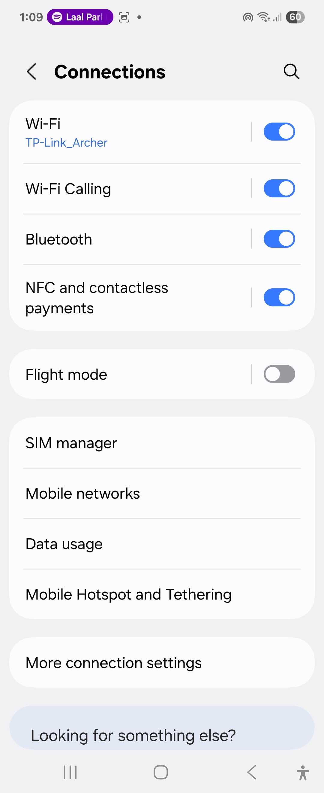 برنامه تنظیمات Samsung Galaxy One UI 7.0