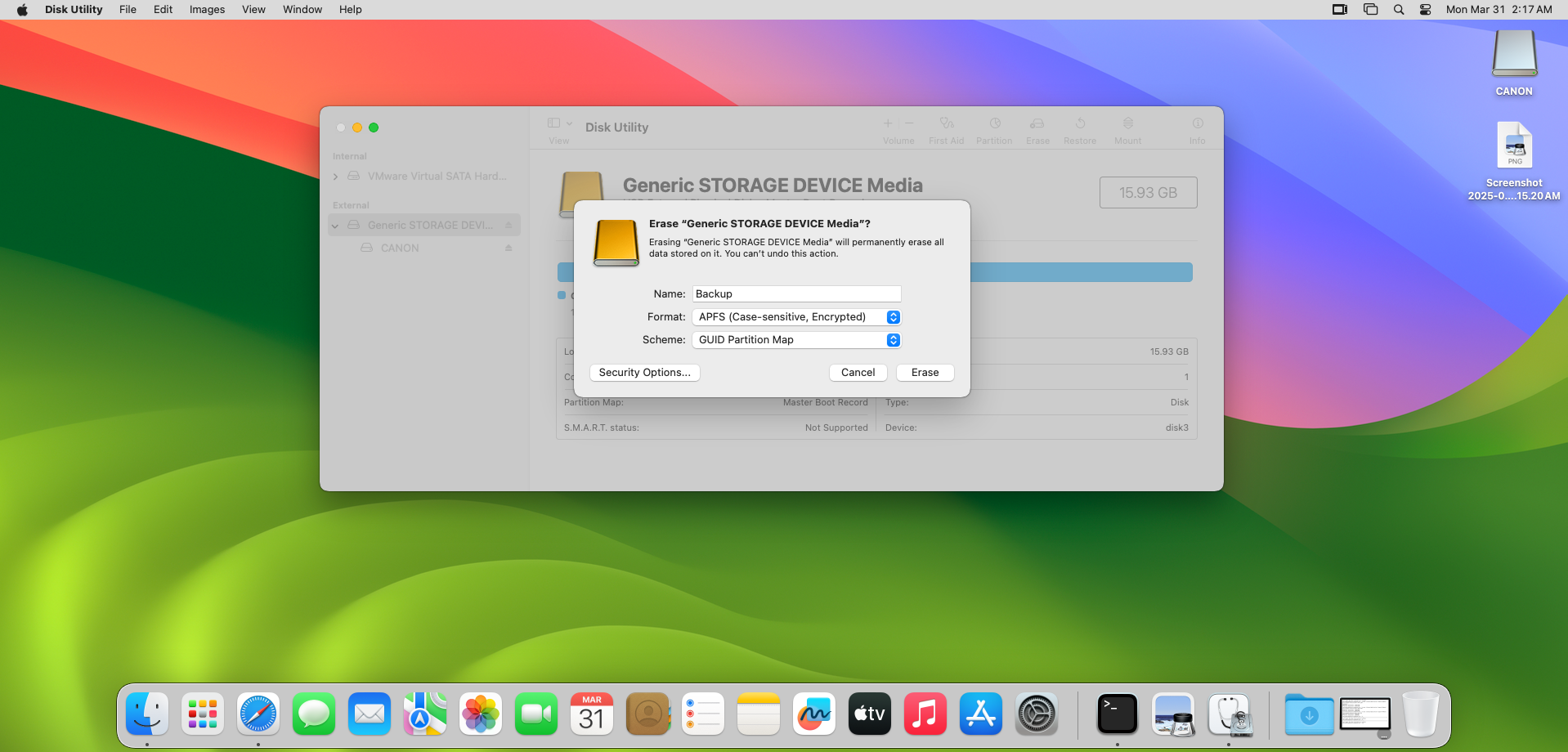 استفاده از Disk Utility برای رمزگذاری درایو خارجی