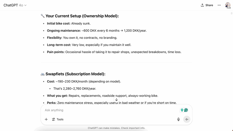 یک بحث عمومی در برنامه ChatGPT