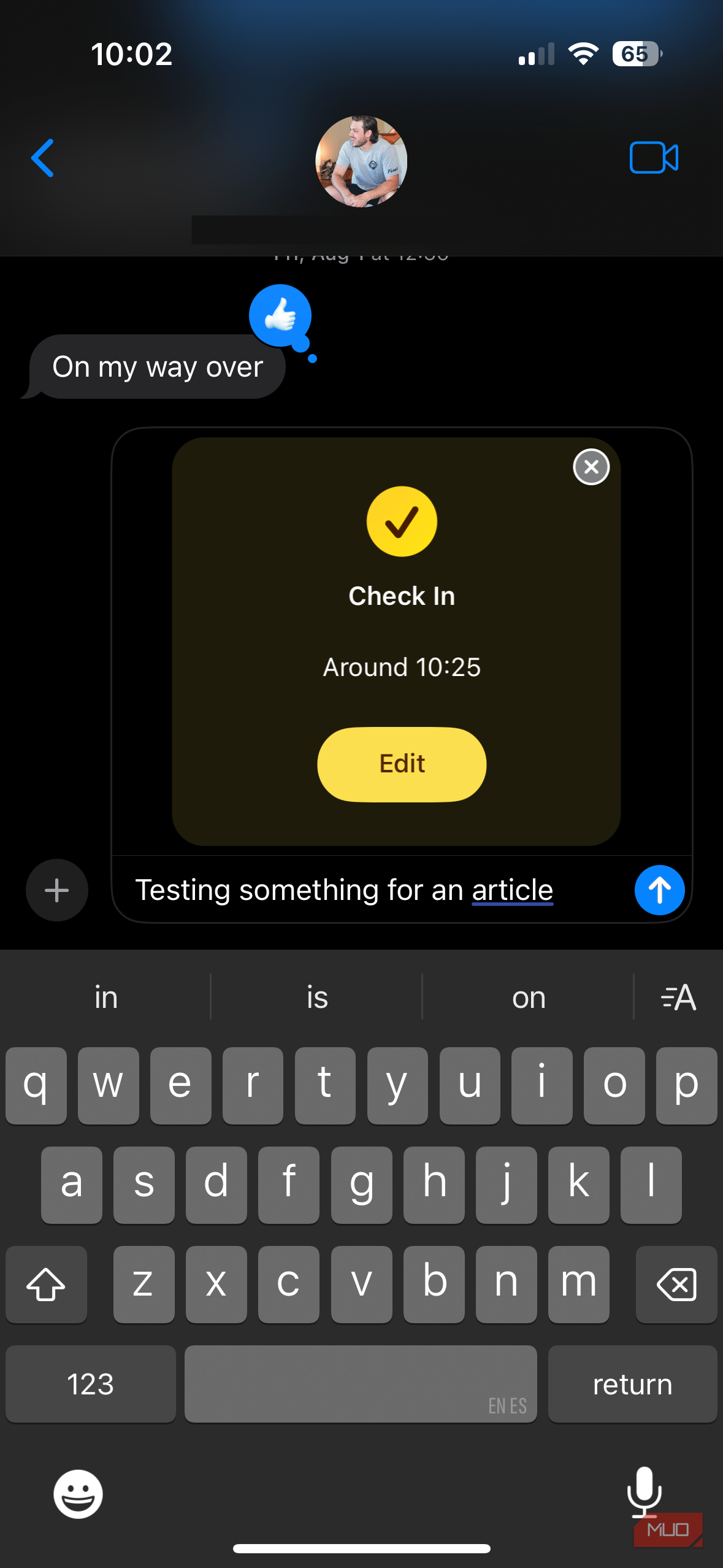 ارسال چک این به کسی از طریق iMessage-۱
