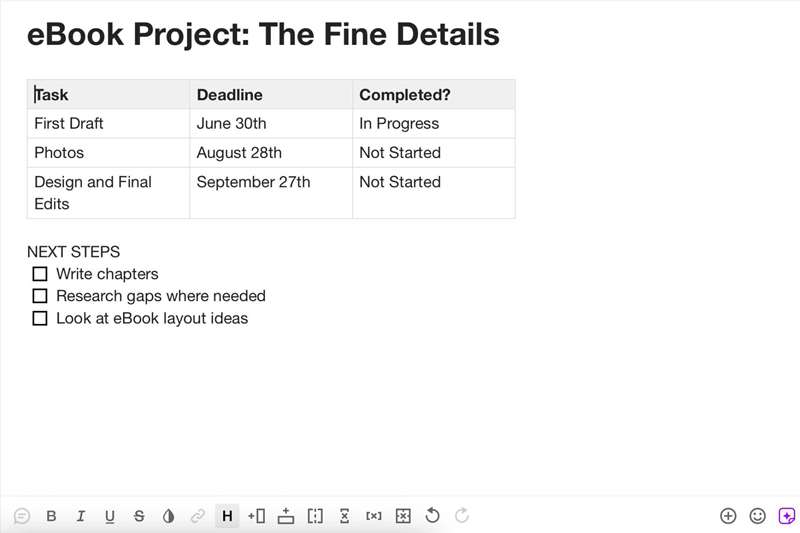 ایجاد یادداشت جدید در برنامه Spike