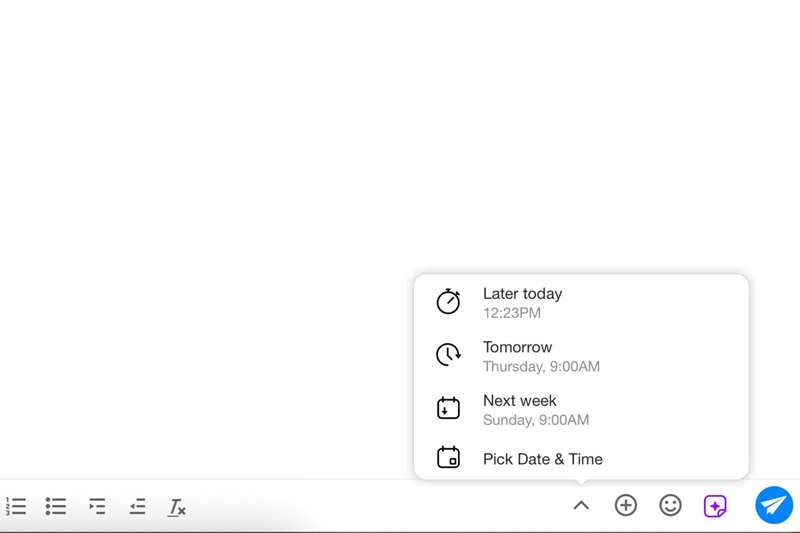 زمانبندی ایمیل در برنامه Spike