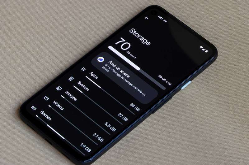 منوی حافظه در یک گوشی اندروید